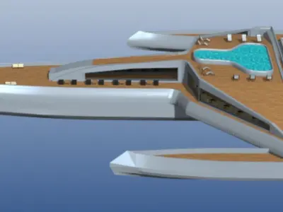 Estrella Luxury Yacht - High Poly 3D model