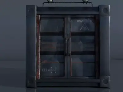 high-poly rusty container  Free 3D model