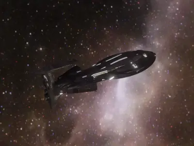 Sci Fi Spaceship Low-poly 3D model