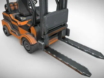 Forklift Vehicle Low-poly 3D model