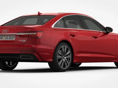 Audi A6 S-Line 2019 Detailed Interior 3D model