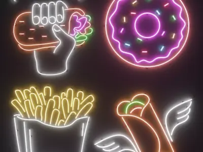 Neon Set 20 3D model