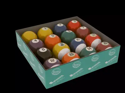  billiard ball set 3D model