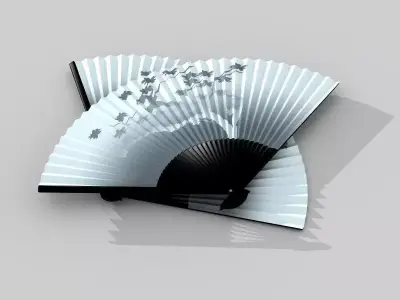 Traditional Japanese Fan 3D model