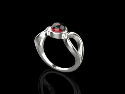 Cabochon ring model 517 3D print model