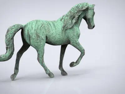 MONUMENT HORSE Low-poly 3D model
