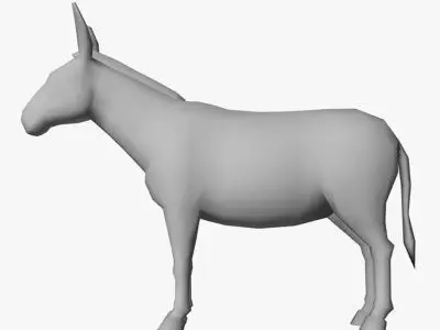 Low Poly Donkey Low-poly 3D model