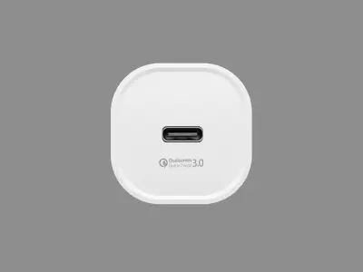 Charging Adapter 3D Model with Type C port Charger 3D model