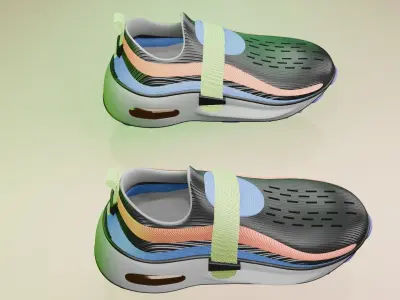 Shoe 3D Sneaker Low-poly 3D model