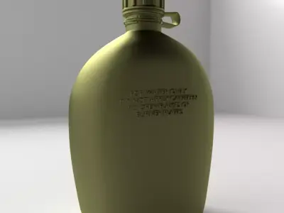 Canteen military flask 3D model