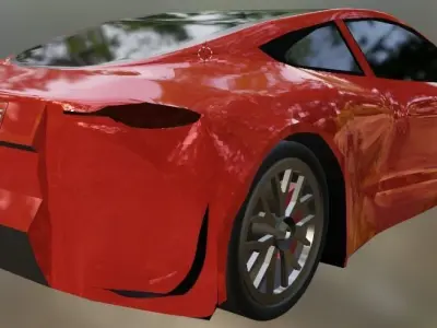 Tesla Roadster 2 high poly 3D model