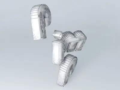 pimp letter p Free 3D model