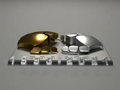 1993-2021 Daft Punk Epilogue RIP hands wall plate 3D print model