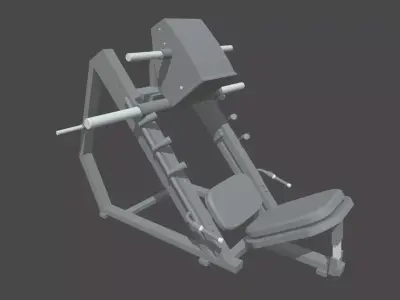 Low Poly Leg Press Low-poly 3D model