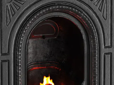  Victorian Cast Iron Fireplace 3D model