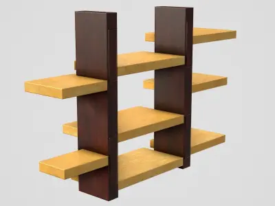 Floating Shelves Free low-poly 3D model