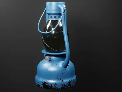 Old Gas Lamp Free low-poly 3D model