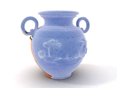 Classic Terracotta Vase model pack Low-poly 3D model