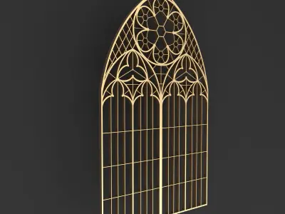 Arabic Gothic Windows 3D model