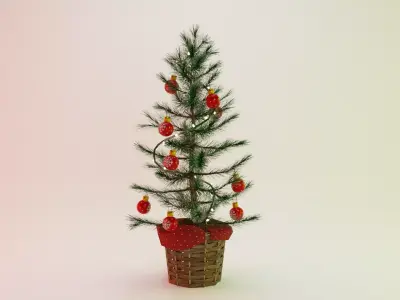 Christmas Tree Low-poly 3D model