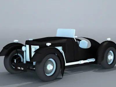 Aston Martin Ulster 1935  Low-poly 3D model