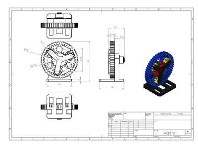 Planetary Gear 3D print model