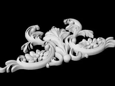 Central decor ornament for furniture 3D model 717