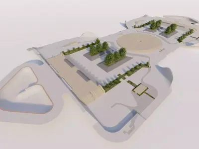 Skatepark-Skate Park PACK 3D model