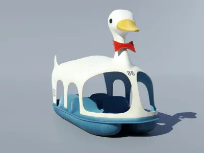 Duck paddle boat 3D model