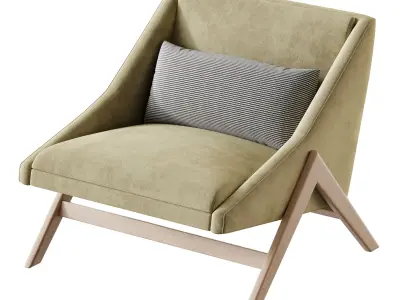 INK IVY Accent Chair Modern Mid 3D model