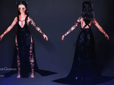 Game-ready character Low-poly 3D model