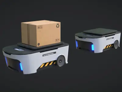 Transportation Robots Low-poly 3D model