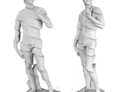 David Michelagnolo stripes sculpture 3D model