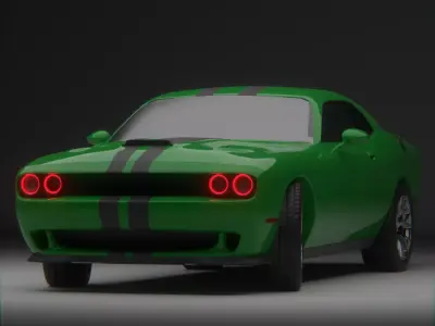  REALISTIC DODGE CHALLENGER CAR 3D model