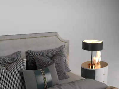 Modern Elegance Bedroom Set Low-poly 3D model