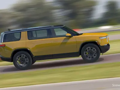 Luxury Electric SUV Yellow 3D model