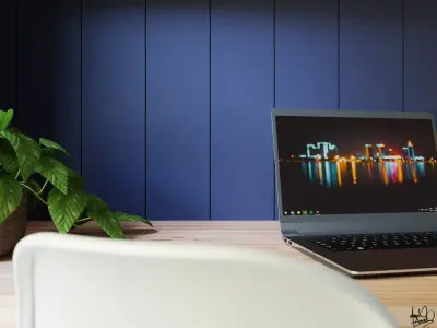 Sunny Home Office 3D model