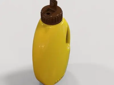 Plastic Gallon 3500 ml  Genuine Curved Design 3D print model