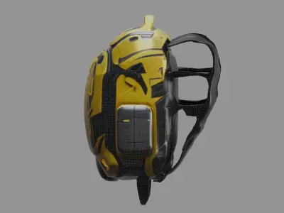 Stylized Backpack BP24 Low-poly 3D model