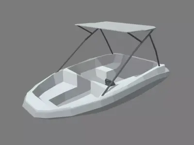 Low Poly Boat 01 Low-poly 3D model