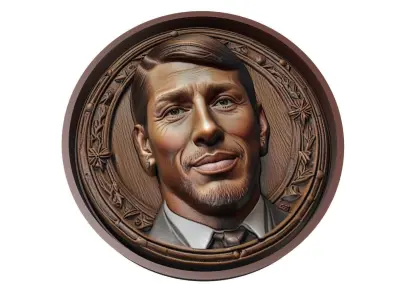 Sergio Ramos Footballer Medallion 3D print model