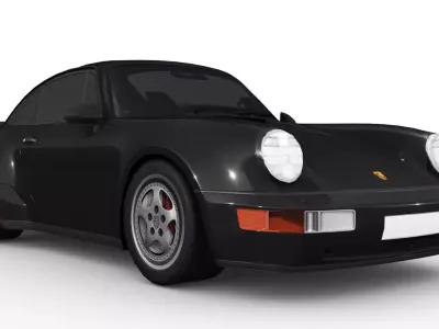 Porsche 911 964 Turbo 1993 Low-poly 3D model