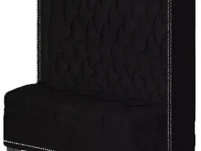 Sofa black classical Free 3D model