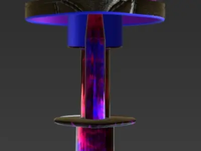 Futuristic Alien Bar Stool Free low-poly 3D model