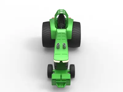 Pulling Tractor Pro Stock Scale 1 to 25 3D print model
