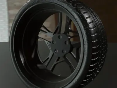 Wheel Audi R8 and Tire Michelin Pilot Super Sport 3D model