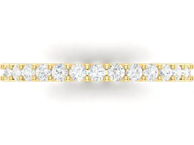 U Shaped Eternity Ring 2 point 1 mm stone size swiss 17 and EU57 3D print model