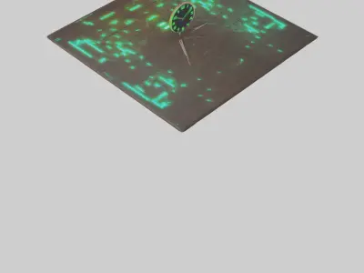 GlowintheDark Wall Clock model Low-poly 3D model