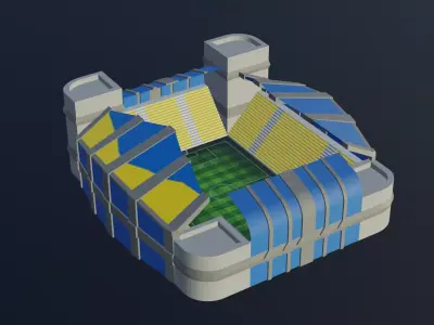 Football Stadium - Ukraine Low-poly 3D model