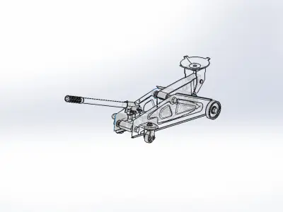 Hydraulic Trolley Jack 3D Model FBX OBJ STL C4D 3D model